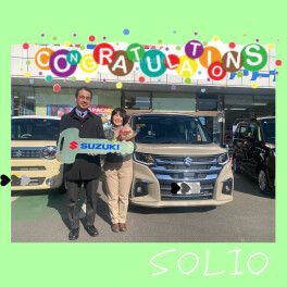 Ｏ様ＮＥＷソリオご納車です！
